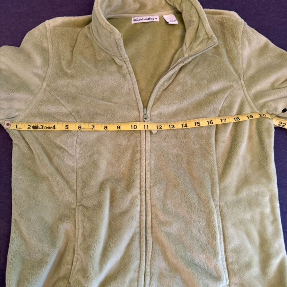Telluride Clothing Co. Sage Green Full Zip Plush Fleece Jacket Women's L - Picture 10 of 16